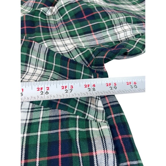 LOFT Plus Women’s 26 Plaid Ruffle Henley Flannel Top Red Green Navy Holiday NWT - Picture 8 of 13